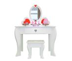 Kinderkaptafel met spiegel en accessoires - 91x50x70cm - wit, Huis en Inrichting, Tafels | Kaptafels, Ophalen of Verzenden, Nieuw