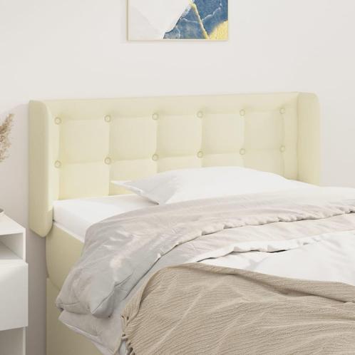 vidaXL Tête de lit avec oreilles Crème 83x16x78/88 cm, Maison & Meubles, Chambre à coucher | Lits, Neuf, Envoi