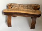 Tabouret - Cuir, Bois - Kamelenkruk