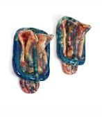 Deurklink (2) - 1960-1970 - In geglazuurde terracotta.