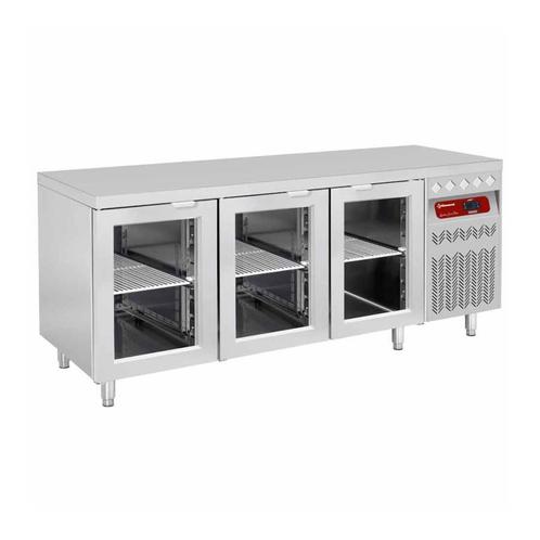 Koelwerkbank | 405L | 3 Glasdeuren (1/1 GN) | -2°C/+8°C |, Zakelijke goederen, Horeca | Keukenapparatuur, Nieuw in verpakking