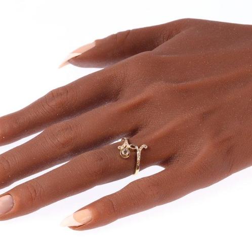 Zonder Minimumprijs - Ring - 18 karaat Geel goud - Diamant -, Handtassen en Accessoires, Ringen