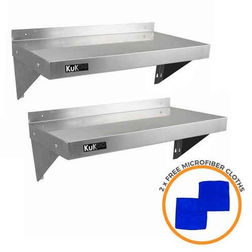 2x KuKoo Wandschap RVS - 90cm x 30cm, Articles professionnels, Horeca | Équipement de cuisine, Envoi