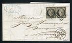 Frankrijk 1850 - Superbe & Rare lettre en double port de, Timbres & Monnaies