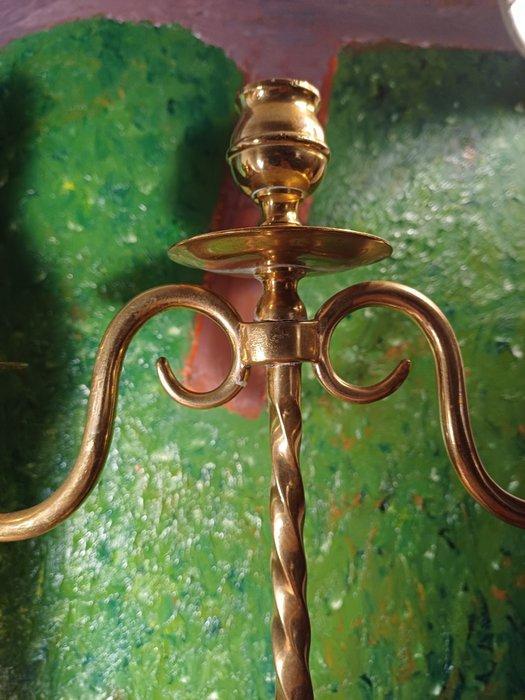 Kandelaar - Verguld messing, Antiek en Kunst, Curiosa en Brocante