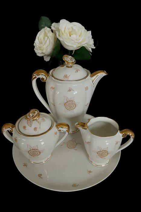 Limoges - Ontbijtservies (11) - Goud, Porselein -, Antiek en Kunst, Antiek | Meubels | Tafels