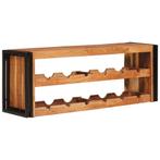 vidaXL Wijnrek Bruin 100 x 45 x 33 cm Massief Acacia Hout, Huis en Inrichting, Verzenden, Nieuw