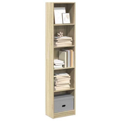 vidaXL Boekenkast 40x24x176 cm bewerkt hout sonoma, Huis en Inrichting, Kasten | Boekenkasten, Nieuw, Verzenden