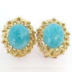 Oorbellen - 18 karaat Geel goud - 6.00ct. tw. - Amanzonita, Bijoux, Sacs & Beauté, Boucles d'oreilles
