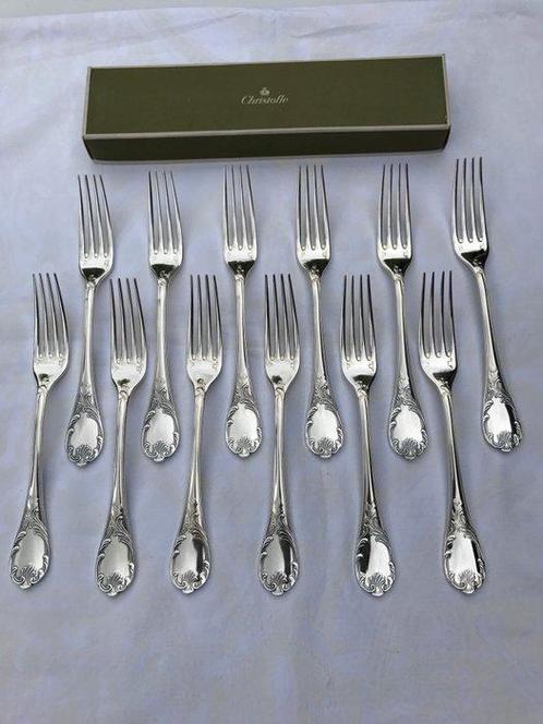 Christofle - Vork - A2 Marly model diner vorken - Zilver, Antiek en Kunst, Antiek | Meubels | Tafels