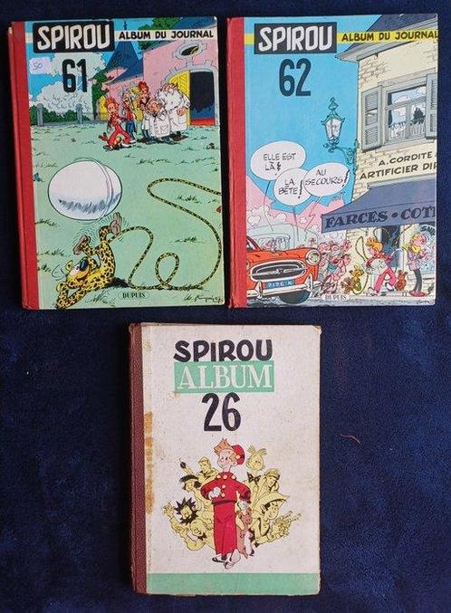 Spirou (magazine) - Recueils N°26 + N°61 + N°62 - 3 Album -, Boeken, Stripverhalen