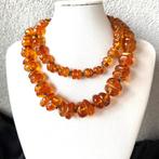 Hele steen Baltisch barnsteen - vintage halsketting -