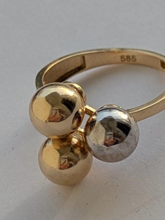Ring - 14 karaat Geel goud - Ring geel / wit goud, Handtassen en Accessoires, Ringen