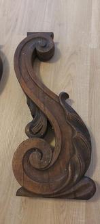 Antiek Architectonisch ornament (2) - ANTIQUE OAK WOOD, HAND, Antiek en Kunst