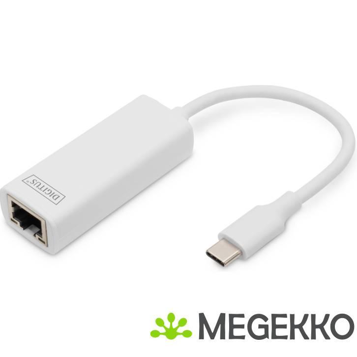 Digitus USB-C til RJ45 adapter, alu., Chipset RTL8153, Computers en Software, Overige Computers en Software, Nieuw, Verzenden