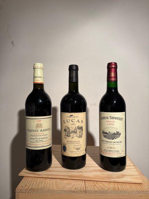 1995 Chateau Rahoul 1998 Château Trimoulet & 1990 Chateau, Collections, Vins
