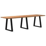 vidaXL Eettafel rechthoekig 280x80x74 cm massief eikenhout, Huis en Inrichting, Tafels | Eettafels, Verzenden, Nieuw