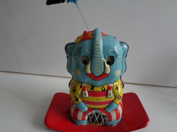 Daiya - Acrobatisch speelgoed - Aap die boven een olifant, Antiek en Kunst, Antiek | Speelgoed