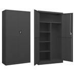 vidaXL Lockerkast 90x40x180 cm staal antracietkleurig, Verzenden, Nieuw