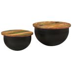 Salontafelset Gerecycled Hout | Retour Deal | Goedkoop!, Verzenden, Nieuw
