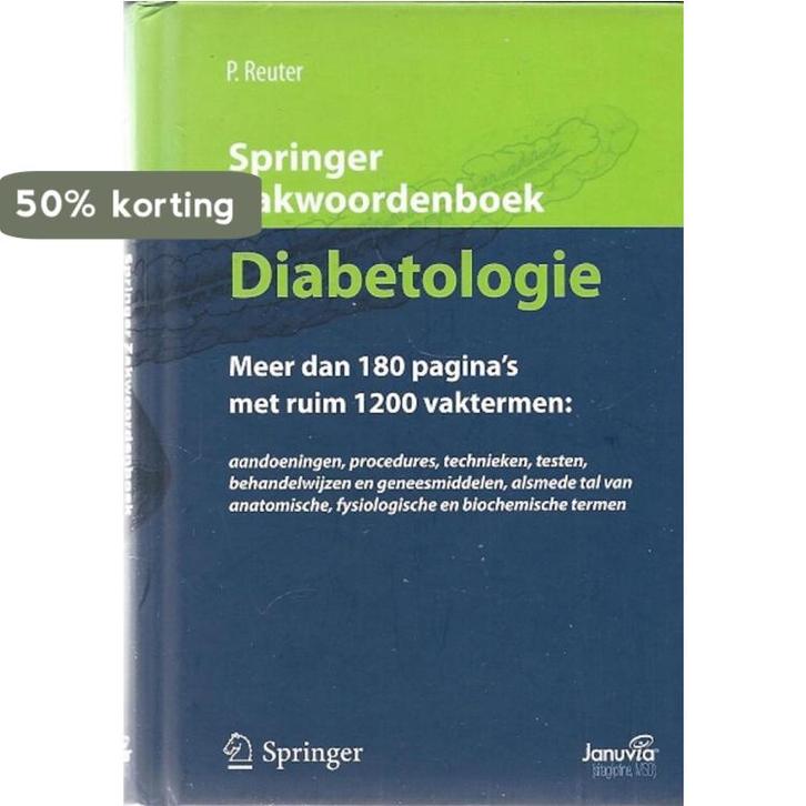 Springer Zakwoordenboek Diabetologie 9789078122074 P. Reuter, Boeken, Wetenschap, Zo goed als nieuw, Verzenden