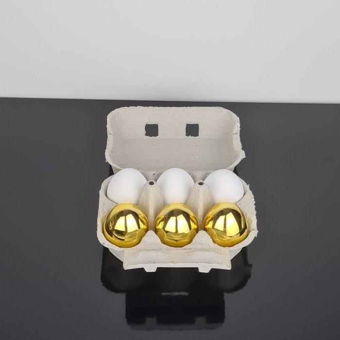 Santicri - Opera Santicri - Eggs Pop White & Gold, Antiquités & Art, Art | Objets design
