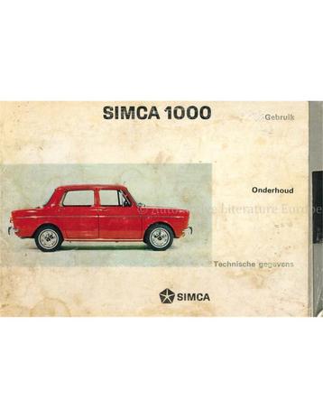 1967 SIMCA 1000 INSTRUCTIEBOEKJE NEDERLANDS