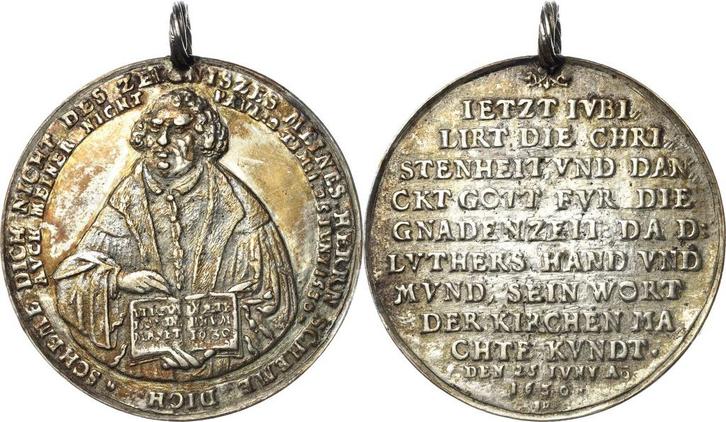 Zilvergussmedaille 1630 Reformation-ereignisse en Jubilaeen, Postzegels en Munten, Penningen en Medailles, Verzenden
