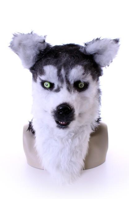 Masker Wolf Husky Lichtgevende Ogen en Bewegende Mond Hond G, Kleding | Heren, Carnavalskleding en Feestkleding, Nieuw, Ophalen of Verzenden