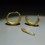 Oud-Romeins Goud, Steen Paar oorbellen. 1e - 3e eeuw na, Verzamelen