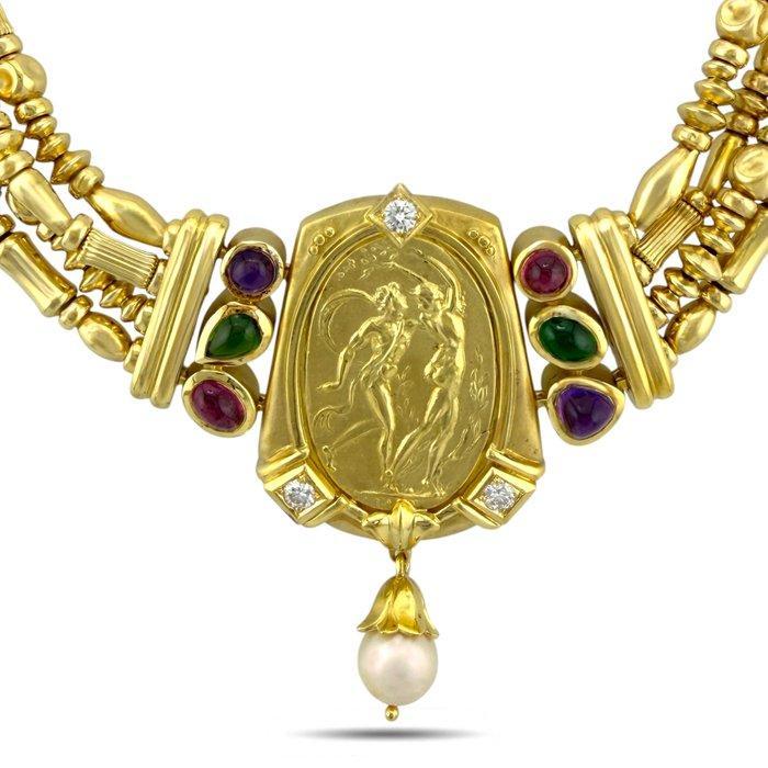 Halsketting - 18 karaat Geel goud, Exclusieve 18K geelgouden, Bijoux, Sacs & Beauté, Colliers