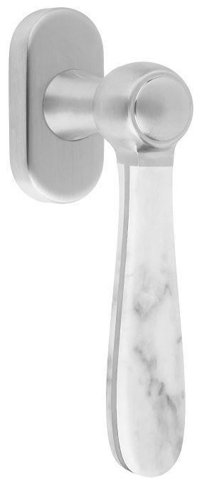 Draaikiepgarnituur BOSCO LZ100-DKO mat rvs/marmer, Doe-het-zelf en Bouw, Hang- en Sluitwerk, Klink of Kruk, Nieuw, Overige materialen