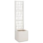 vidaXL Tuin Plantpot Wit 36 x 36 x 140 cm Polypropyleen, Tuin en Terras, Bloempotten, Verzenden, Nieuw