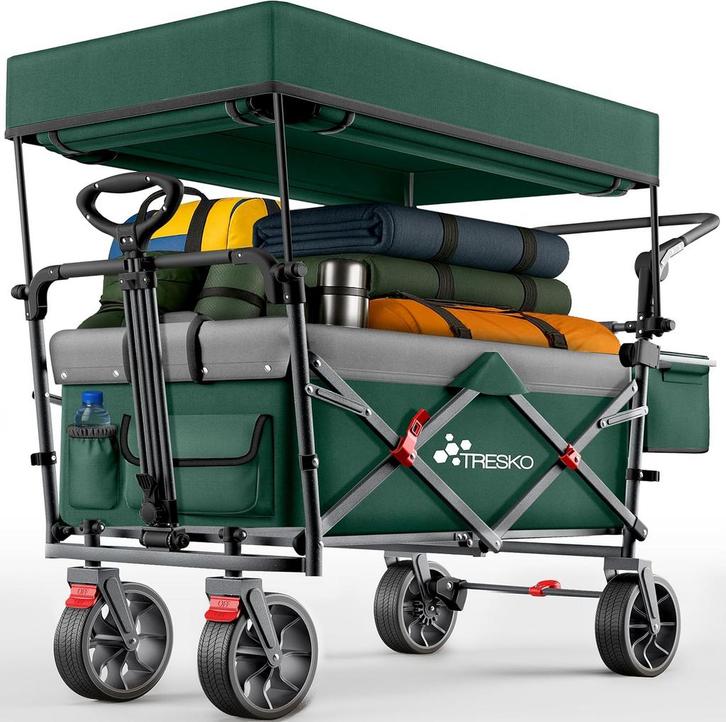 TRESKO® Bolderkar, opvouwbaar, met dak, koelvak en zijrollui, Huis en Inrichting, Woonaccessoires | Overige, Verzenden
