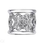 Statement ring - 18 karaat Witgoud - 0.96ct. tw. Diamant