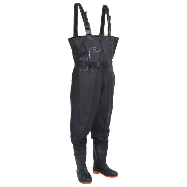 vidaXL Waadpak met laarzen en riem maat 44 zwart, Watersport en Boten, Hengelsport | Algemeen, Nieuw, Verzenden