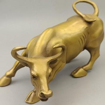 Beeldje, Bronze bull sculpture - 11 cm - Koper beschikbaar voor biedingen