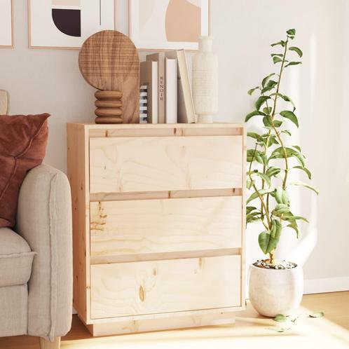 vidaXL Dressoir 60x34x75 cm massief grenenhout, Huis en Inrichting, Kasten | Dressoirs, Nieuw, Verzenden