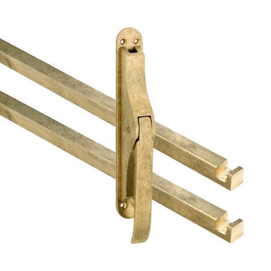 Pomp-espagnolet Elegant messing antiek inclusief 2 stangen, Doe-het-zelf en Bouw, Hang- en Sluitwerk, Klink of Kruk, Nieuw, Overige materialen