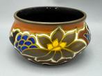 Kleurrijke Art Deco Plateel Bloempot – Nadro Gouda – ca.