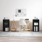 vidaXL Tv-meubelset 2 pcs Zwart Eiken 37 x 35 x 72 cm, Verzenden, Nieuw