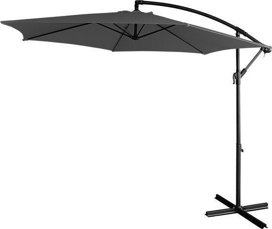 2dekans | ODADDY® Zweefparasol - Tuinparasol met kruisvoet, Tuin en Terras, Zonneschermen, Ophalen of Verzenden