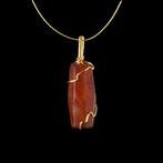 Oud-Romeins Kornalijn Pendant, wire-wrapped