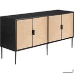 tectake Dressoir Juna, fronten in jute-optiek, 2 kastvakken, Huis en Inrichting, Verzenden, Nieuw