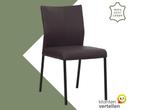 Leren eetkamerstoel Basic - Toledo Merlin (donkerpaars) -, Maison & Meubles, Ophalen of Verzenden