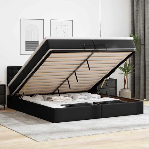 vidaXL Ottoman bed met matrassen en LEDs 200x200cm, Huis en Inrichting, Slaapkamer | Bedden, Nieuw, Verzenden