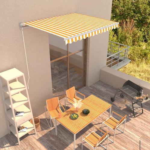 vidaXL Auvent manuel rétractable 300x250 cm Jaune et, Jardin & Terrasse, Parasols, Neuf, Envoi