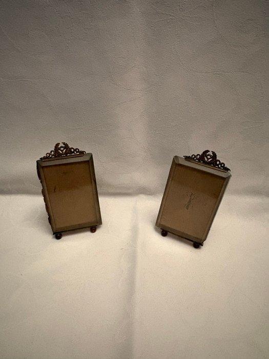 Fotolijst (2) - Messing, Glas, Antiek en Kunst, Curiosa en Brocante