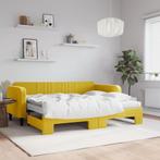 vidaXL Slaapbank onderschuifbed en matrassen 90x200 cm, Huis en Inrichting, Verzenden, Nieuw