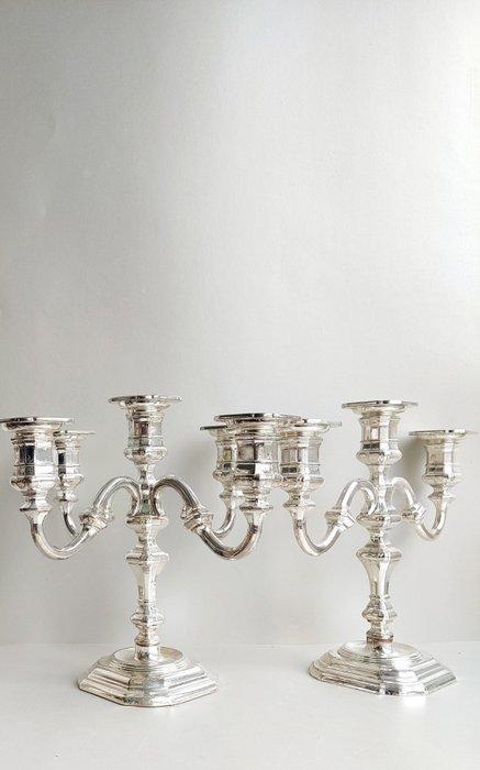 BMF - Kandelaber (2) - Verzilverd - Verzilverde kandelaars, Antiek en Kunst, Antiek | Meubels | Tafels